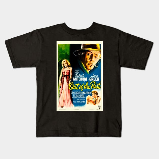 Out of the Past Movie Poster Kids T-Shirt by MovieFunTime